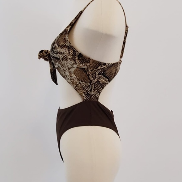 SEXY BROWN SNAKE PRINT SWIMWEAR - Picture 8 of 8